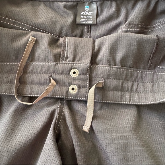KÜHL Women’s Black Performance Hiking Pants Outdoor Travel Size 18W 31” inseam - Picture 6 of 14